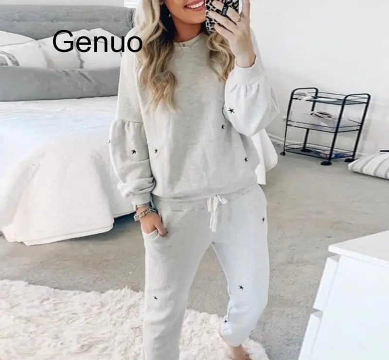 2 Peice Set Women Elegant Pant Sets Female Casual Outfits Jogger Two Piece Set Korean Sports Suit Black Cotton Tracksuit men’s sets 3d tracksuit summer fashion clothes for man tshirt shorts 2 piece casual streetwear black and white oversized suit