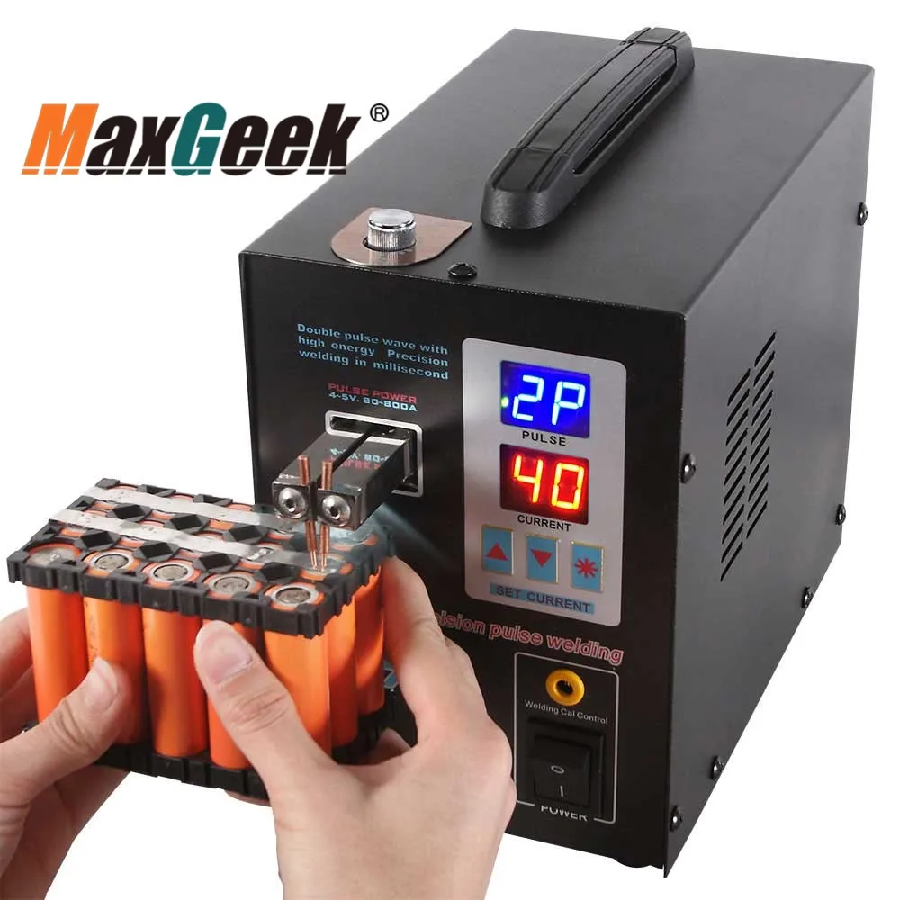 Точечный сварочный аппарат Maxgeek 737 г 110 В 18650 кВт + 71A сварочная ручка светодиодный