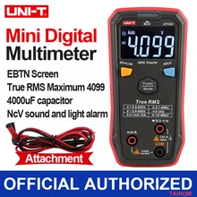 UNI T UT123D multimetro automatico digitale Smart ACDC NCV resistenza diodo condensatore Tester macchina misuratore di capacità con cavi