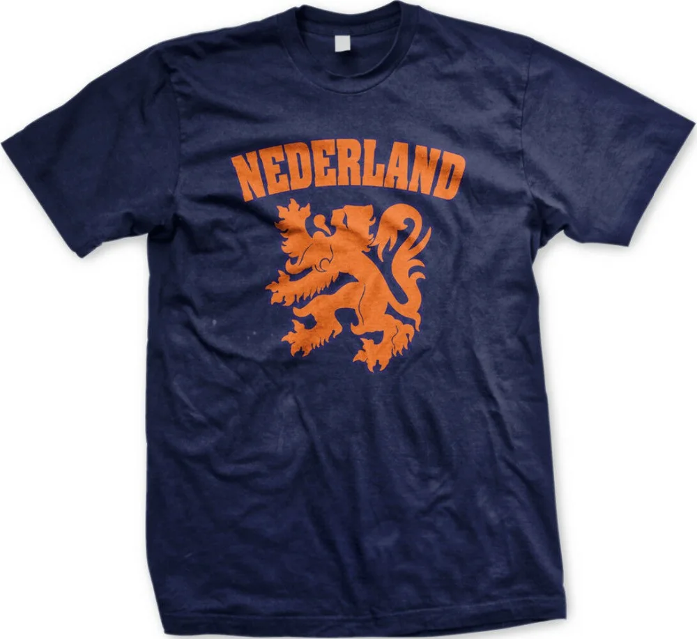 Gym Netherlands Orange Dutch Lion Soccer Cotton Geek Family Top Tee New Summer Tops Casuals T Shirts Hip Tops - AliExpress