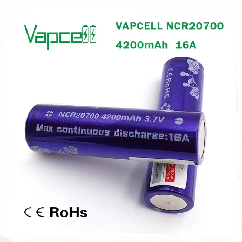 1 доллар купон Vapcell подлинный 20700 Ecig/фонарик 4200mah 16A rewrap NCR20700B мод литий-ионная батарея