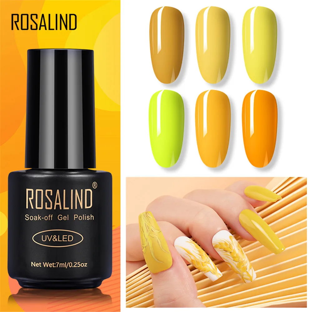 

7ml Color UV LED Gel Nail Polish Soak Off UV Gel Polish Yellow Series Nail Art Nail Gel Polish Varnish Nail Art Designs Varnish