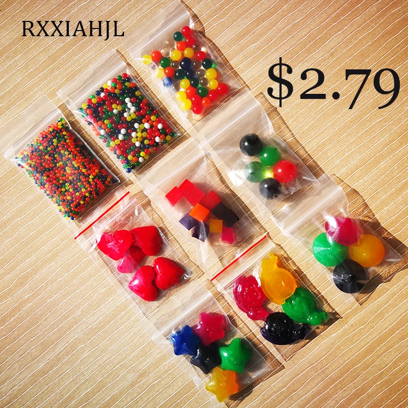 9 bags/lot Crystal Soil Hydrogel polymer Water Beads Gel Growing