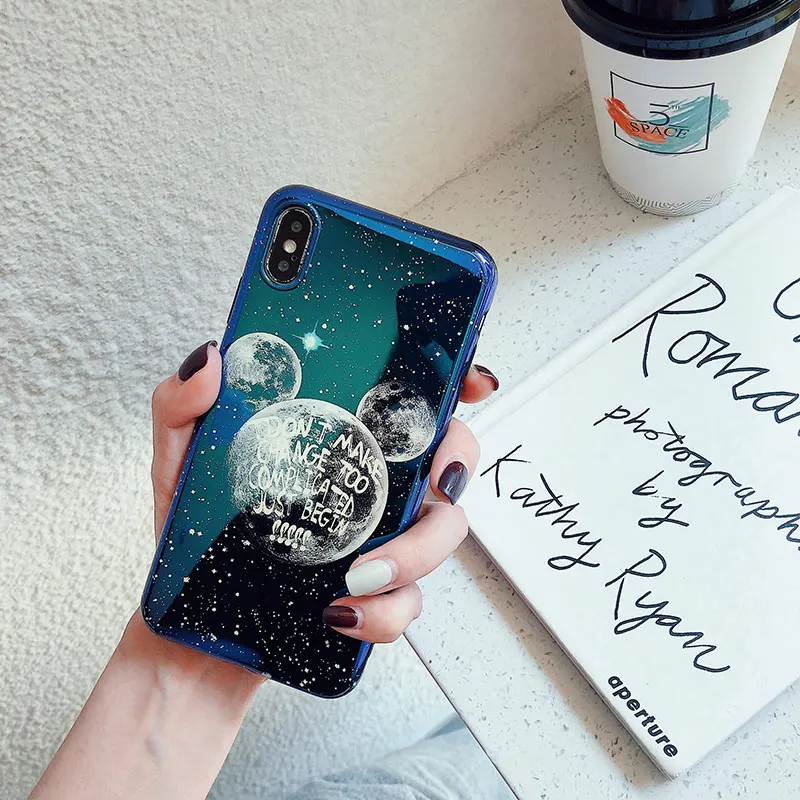 Синий свет мультфильм Микки земля телефонные чехлы для iphone 11Pro Max Xs MAX XR X 11 6 6s 7 8 plus Мягкий ТПУ задняя крышка Fundas shell - Цвет: 2