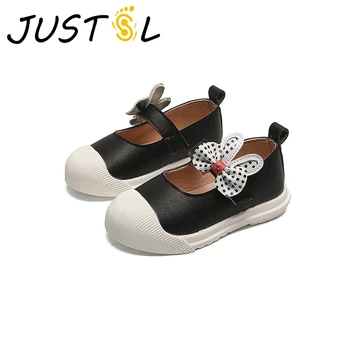 

JUSTSL Baby Girls Thin Shoes 2019 Autumn New Soft Bottom Childrem Shoes rabbit bow Cute Princess Kids Shoes