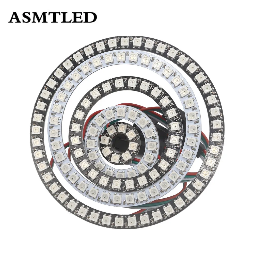 Светодиодная лента WS2812B 5 в пост. Тока 5050 SMD RGB индивидуальное адресуемое кольцо
