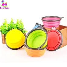 Путешествия складная силиконовая чаша для домашних животных подача воды пищи BPA БЕСПЛАТНО складная чашка блюдо для собак Cat Hunde Napf