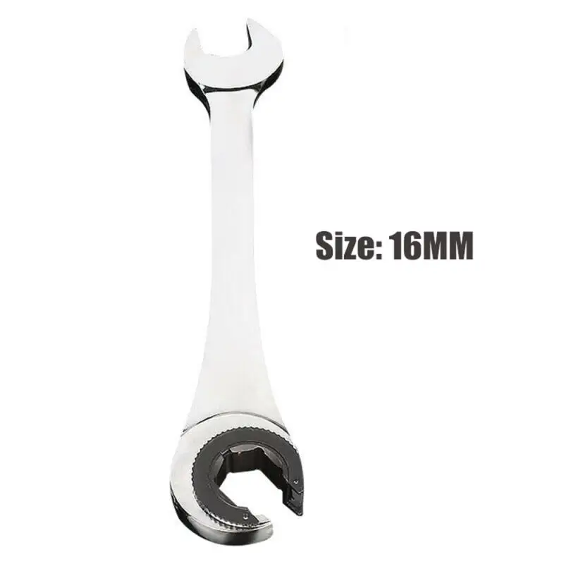 15mm Многофункциональный гаечный ключ с трещоткой, комбинированный гаечный ключ, набор инструментов, открывающийся и двойной Смещенный гаечный ключ, динамометрический ключ - Цвет: 15mm