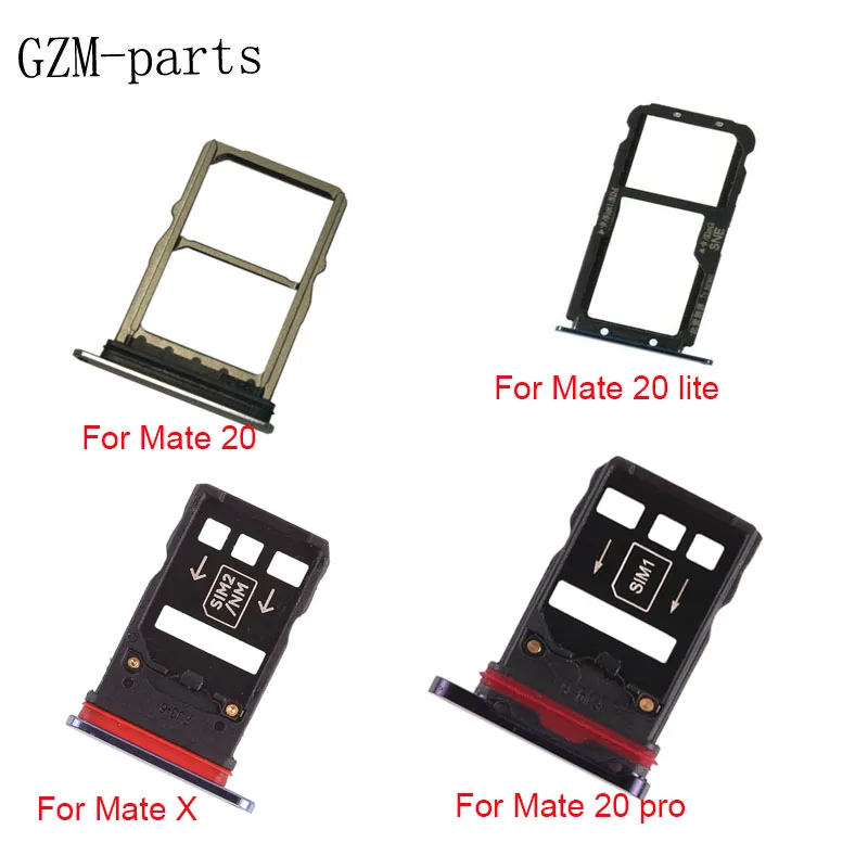 GZM-parts 20pcs/lot Sim Card Holder Slot Tray Replacement Adapters For Huawei Mate 20 pro Mate 20 Mate 20 lite Mate 20 X