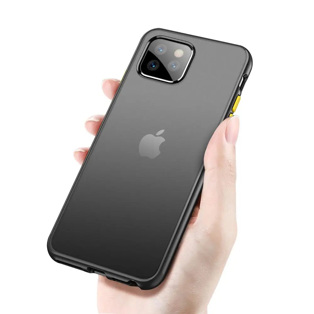 Новый двухцветный матовый чехол для iphone 11 PRO MAX xs mas/xr/6/7/8 plus ударопрочный тонкий