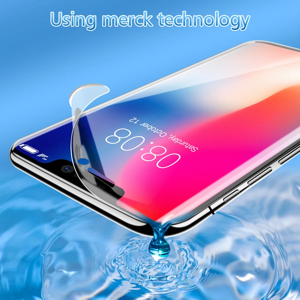 100D Защитная Гидрогелевая пленка для iPhone 11 Pro Max XR X XS 6 6s 7 8 Plus мягкая защитная экрана