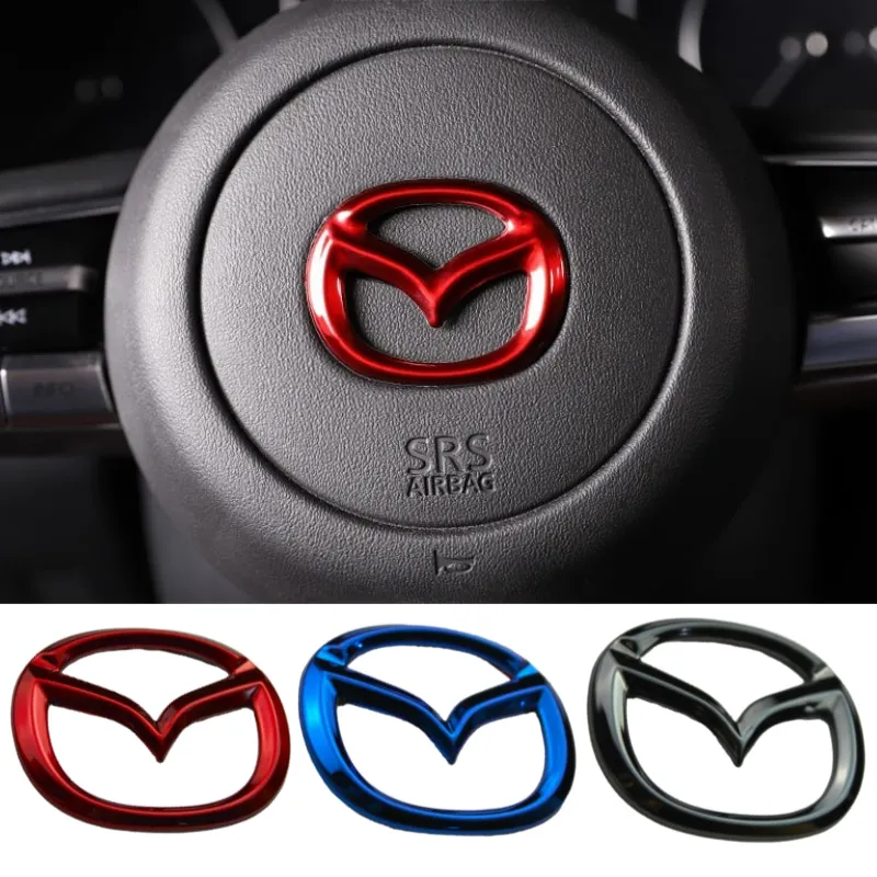 Автомобильный значок на руль для Mazda CX5 3 Axela 6 Atenza CX4 эмблема из углеродного волокна