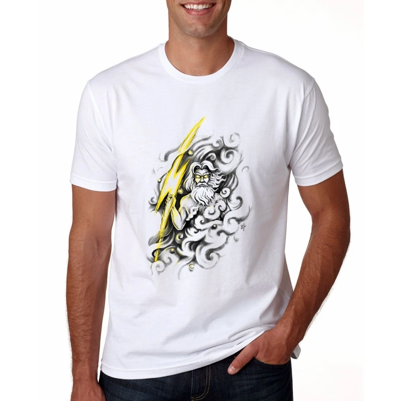 Designs Breathable men t shirt zeus t-shirt mens Sunlight Original tshirt for cool Top Quality |