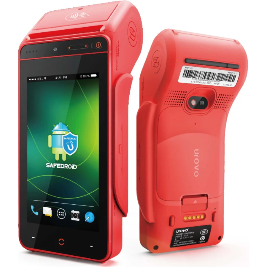 Urovo i9100 Android PDA 4G WIFI Bluetooth NFC умный терминал для оплаты пос с термопринтером 58