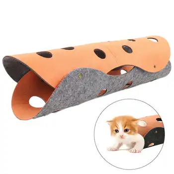 

Pet Toys for cat DIY Cat Tunnel Toys Detachable Folding Pet Cat Felt Playing House with Holes cat supplies