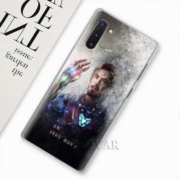 002 Marvel Железный человек завершающей чехол для samsung Galaxy Note 10 плюс 8 9 S10 S9 плюс S10e A30 A40 A50 A70 жесткий чехол - Цвет: 002