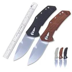 ZT 0308 faca de dobramento ao ar livre de alta qualidade afiada multi função faca de dobramento portátil auto defesa com alça de madeira