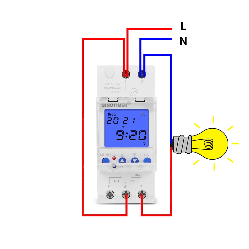 TM920AKL Electronic 3 IN 1 Digital 7 Days Programmable Timer Switch With Pluse Countdown Function Din Rail Time Relay 85-265VAC 6
