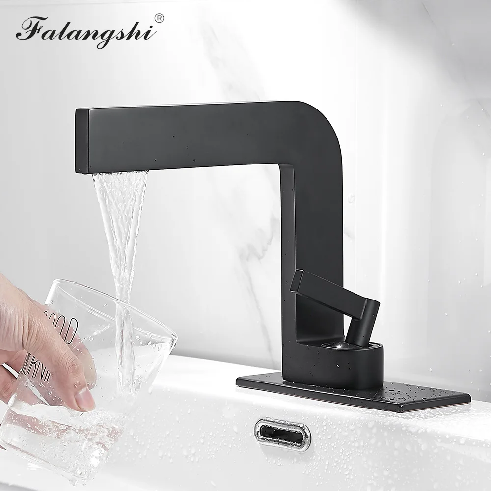 

New Design Black Faucet Bathroom Mixer Solid Brass High Quality Washbasin Mixer Taps Artistic Basin Water Mixer Tap WB1129