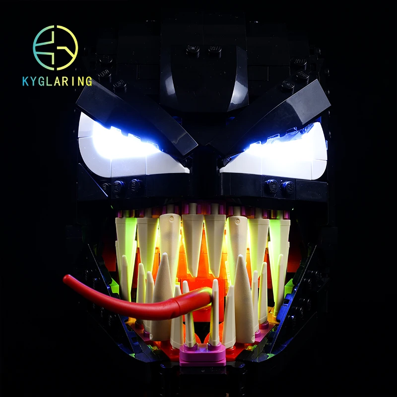 Kyglaring Led Lighting Set DIY Toys for 76187 Venom Mask Collectible Building Blocks 6