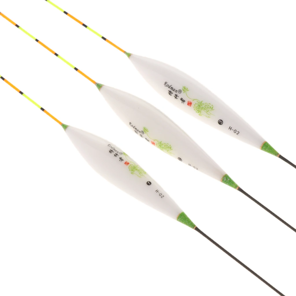 3PCS Fishing Slip Bobbers Floats Fishing Pole Crappie Carp Bobbers Saltwater Freshwater