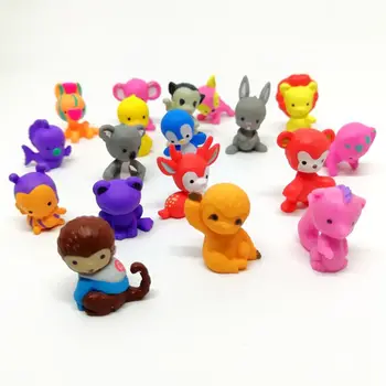 

6PCS Mini Cute Animal Cat Dog Monkey Rabbit Model Toy Aciton Figure Doll Pet Cake Decoration Q6PD