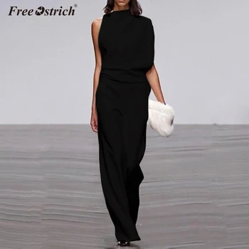 

Free Ostrich Women Jumpsuit Ladies Summer Casual Solid O Neck Sleeveless Solid Color Long Rompers Jumpsuits Playsuits N30