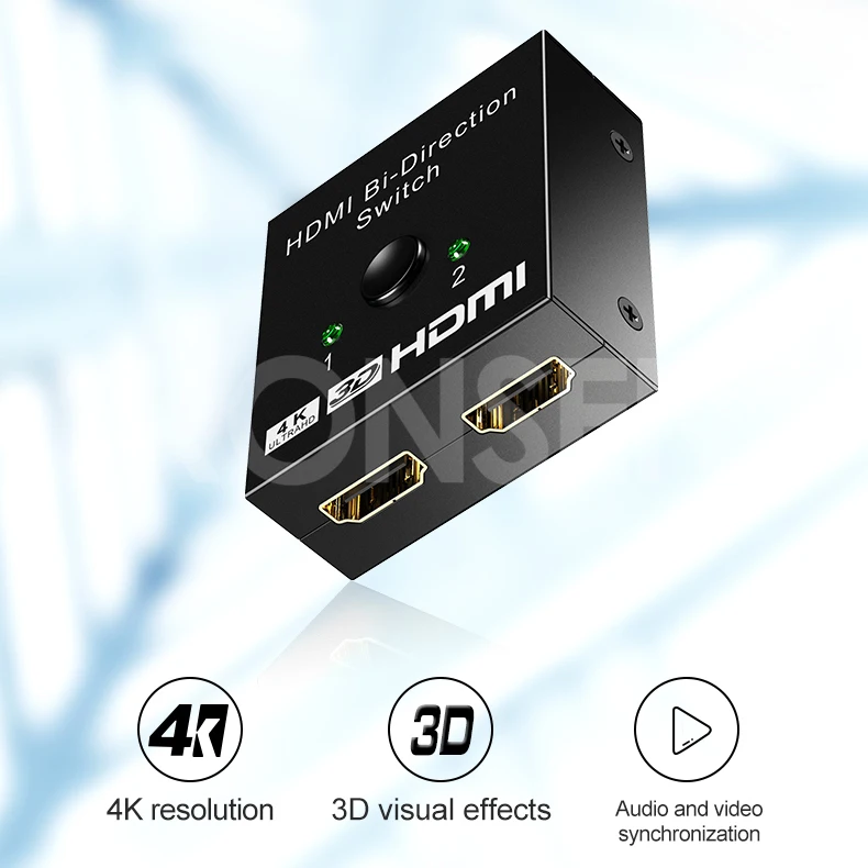 HDMI переключатель Bi Direction 4K коммутатор 2 в 1 выход сплиттер 1x 2/2x1 адаптер Выход