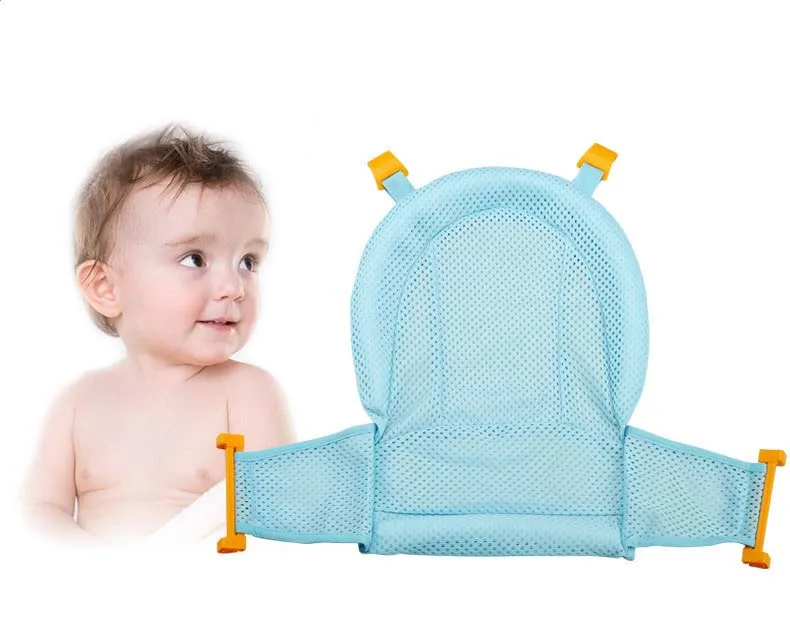 Baby Shower Bath Tub Pad Non-Slip Bathtub Seat Support Mat Newborn Safety Security Bath Support Cushion Foldable Soft Pillow