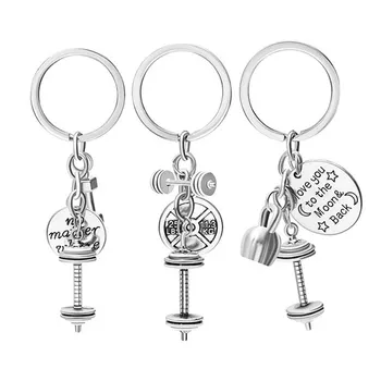 

2019 Barbell Weight Charm Chain Keychain Weightlifting Gym Crossfit