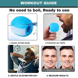 Fitness Jawline Exercise Stress Ball Face Jaw Exerciser Trainer Muscle Simulator for Cheekbones Trainer Jawliner Jaw Liner