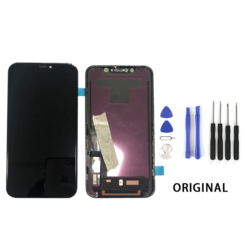 Для Iphone XR ЖК-дисплей кодирующий преобразователь сенсорного экрана в сборе экран Запасные части черный 6,1 дюйма Высокое качество