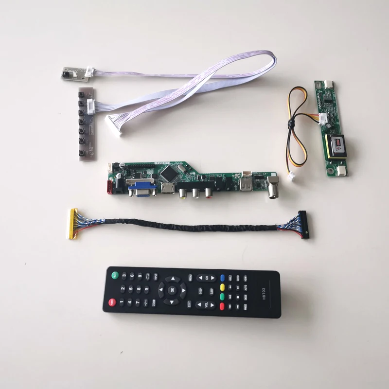 Для M170EG01 VE VF VGA HDMI AV USB RF 2CCFL 30Pin LVDS пульт дистанционного управления+ инвертор+ клавиатура T. V56 плата контроллера ЖК-дисплей панель DIY kit