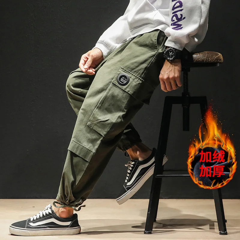 

2019 Hk1934 plus Velvet Japanese-style Macheda Large Size Workwear Pants with Velvet M-5x Hk11934