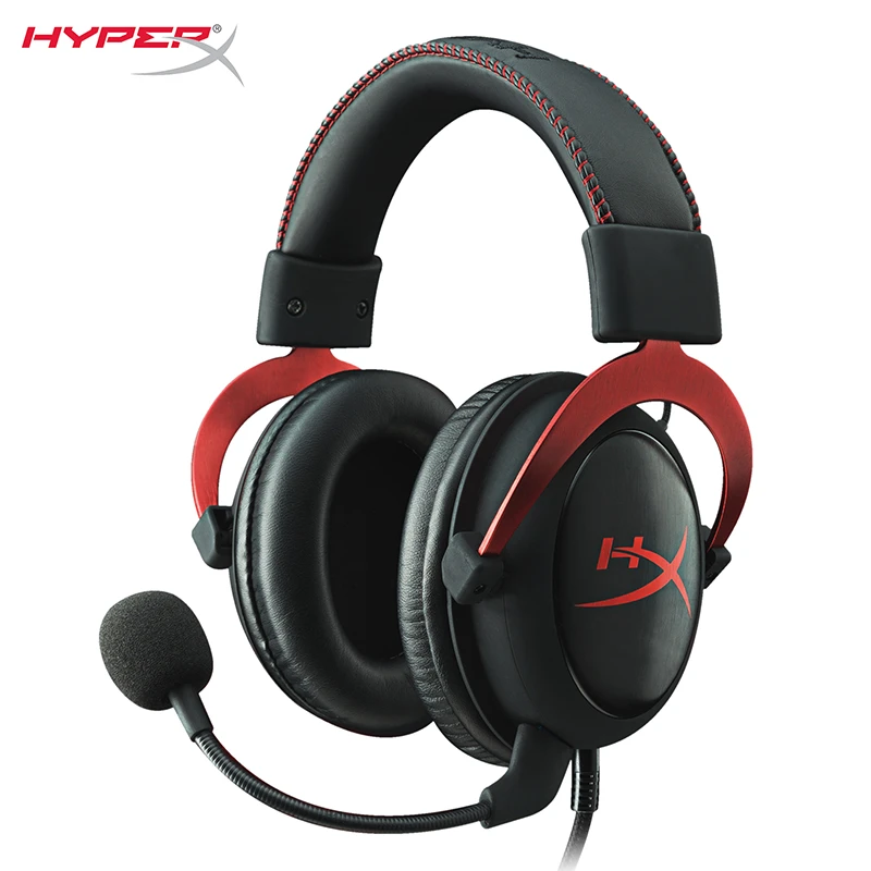 HyperX Cloud II Gaming Headset Red headphone with virtual 7.1 surround sound for your PC deliver crystal clear precise sound|Bluetooth & Headphones| - AliExpress