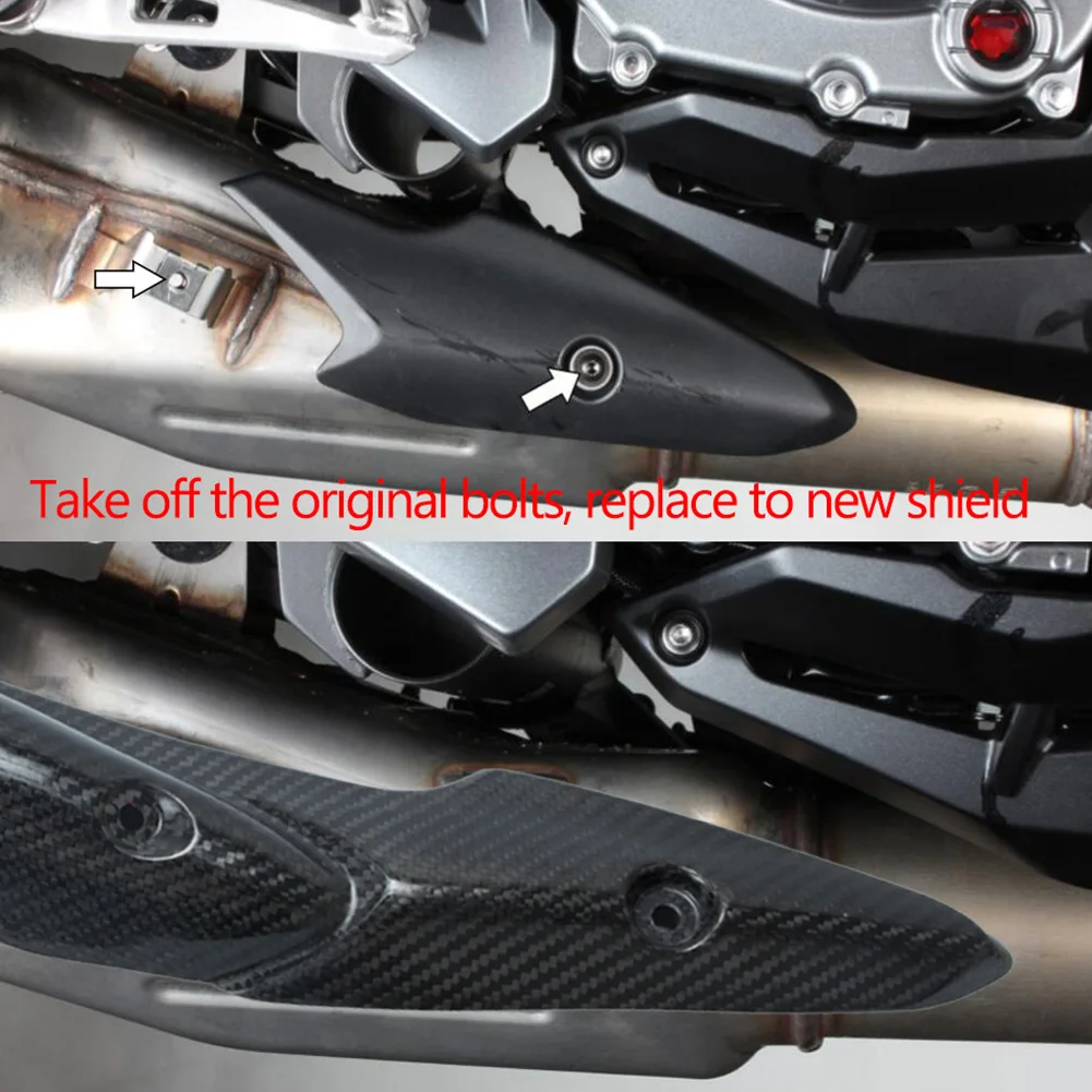 

Exhaust Pipe Durable Black Heat Shield Cover Easy Install Motorcycle Accessories Muffler Guard Shell For Kawasaki Z900 2017-2019