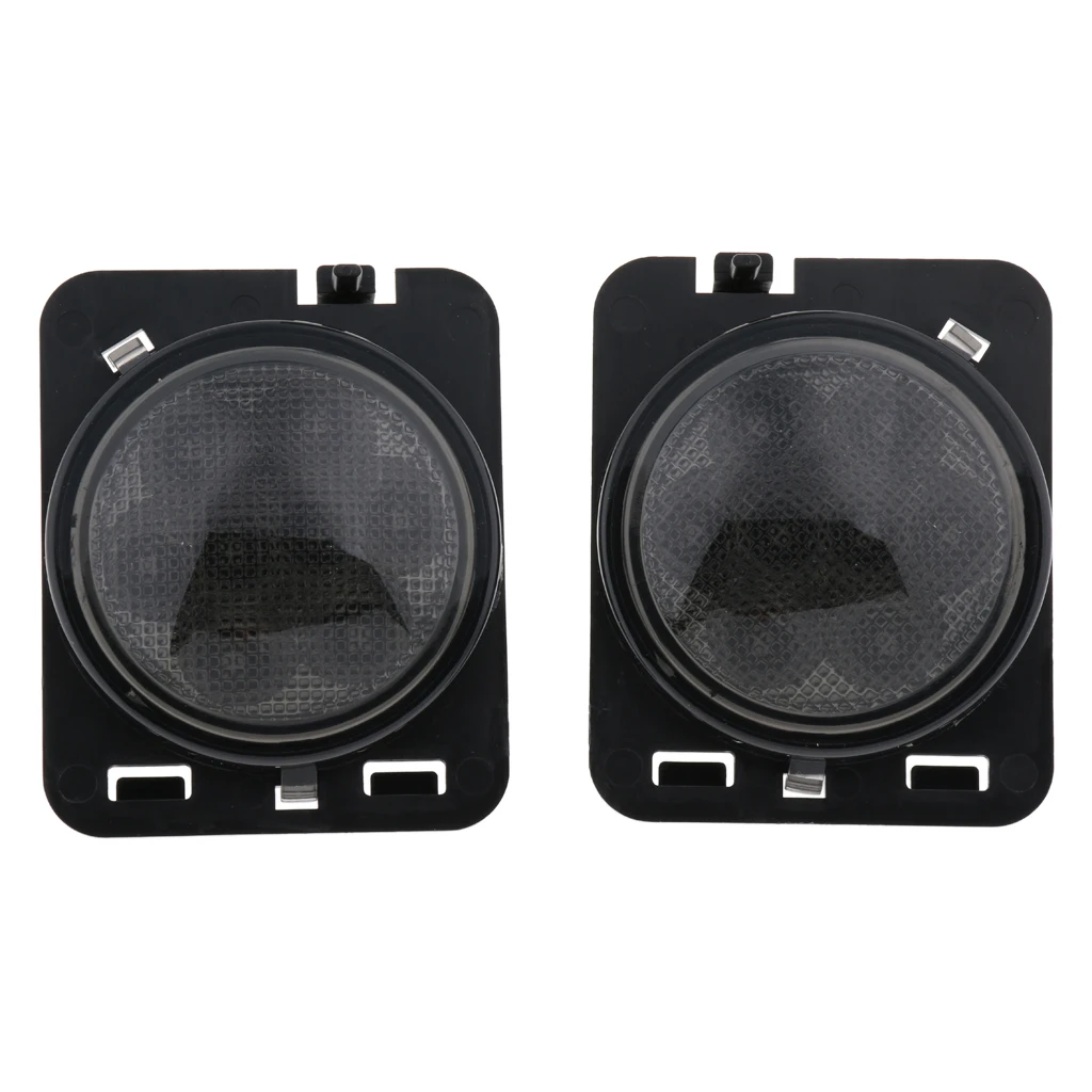 Pair LED Turn Signal W/ Fender Side Light Smoke Lens for 07-17 Jeep Wrangler