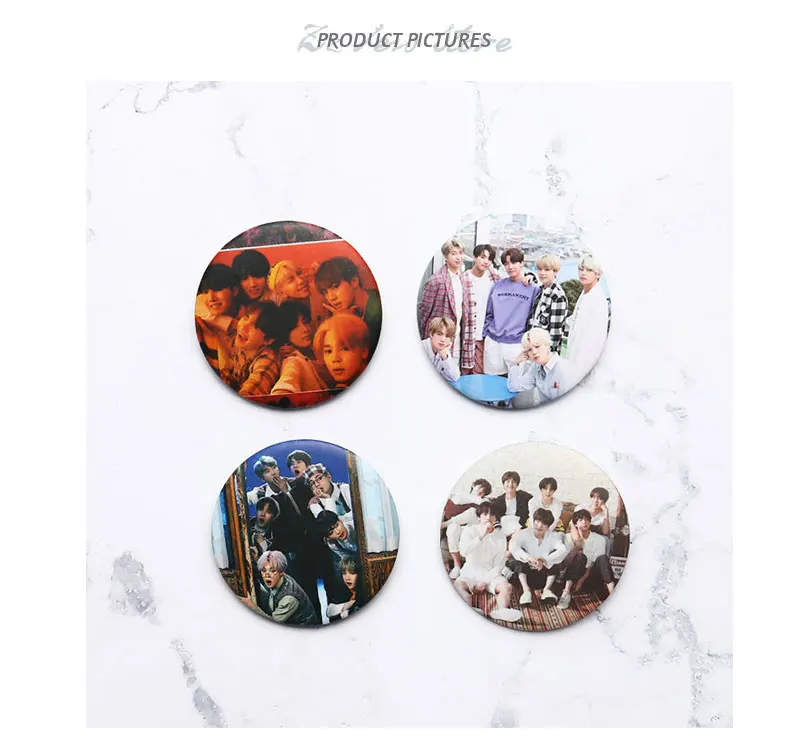 Kpop Boys Pins Brooches Album Badge Clothes Hat Accessories Backpack Decoration 1pcs Customizable Brooch Custom Pins