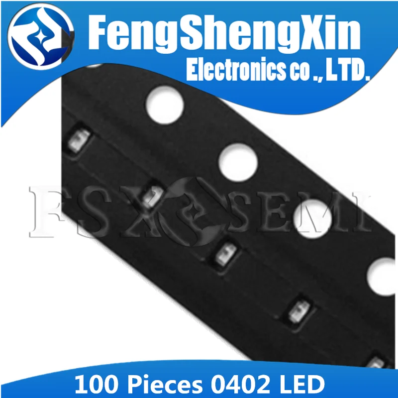100 шт./лот 0402 LED SMD 1005 светоизлучающие диоды красный белый желтый синий зеленый