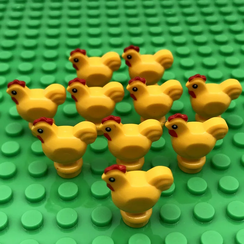 

5PCS Mini Animals Blocks for Children MOC DIY Zoo Farm Building Bricks Pig Dog Rabbit Chicken Fish Small Toys Bloques Compatible