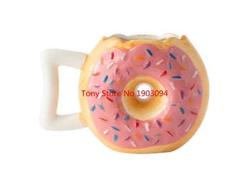 

Cute Donuts Coffee Mug Creative Ceramic Mug Home Office Adult Kids Porcelain Milk Water Drinking Mug Gifts New