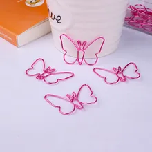 10pc Butterfly Shape Paper Clip Bookmark Notebook Paperclips Decorative Memo Clip Office Stationery Clip Office Binding Supplies
