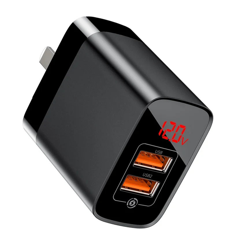 

Baseus LED display USB mobile phone charger Power Adapter for iPhone Samsung xiaomi wall fast charging socket US plug universal