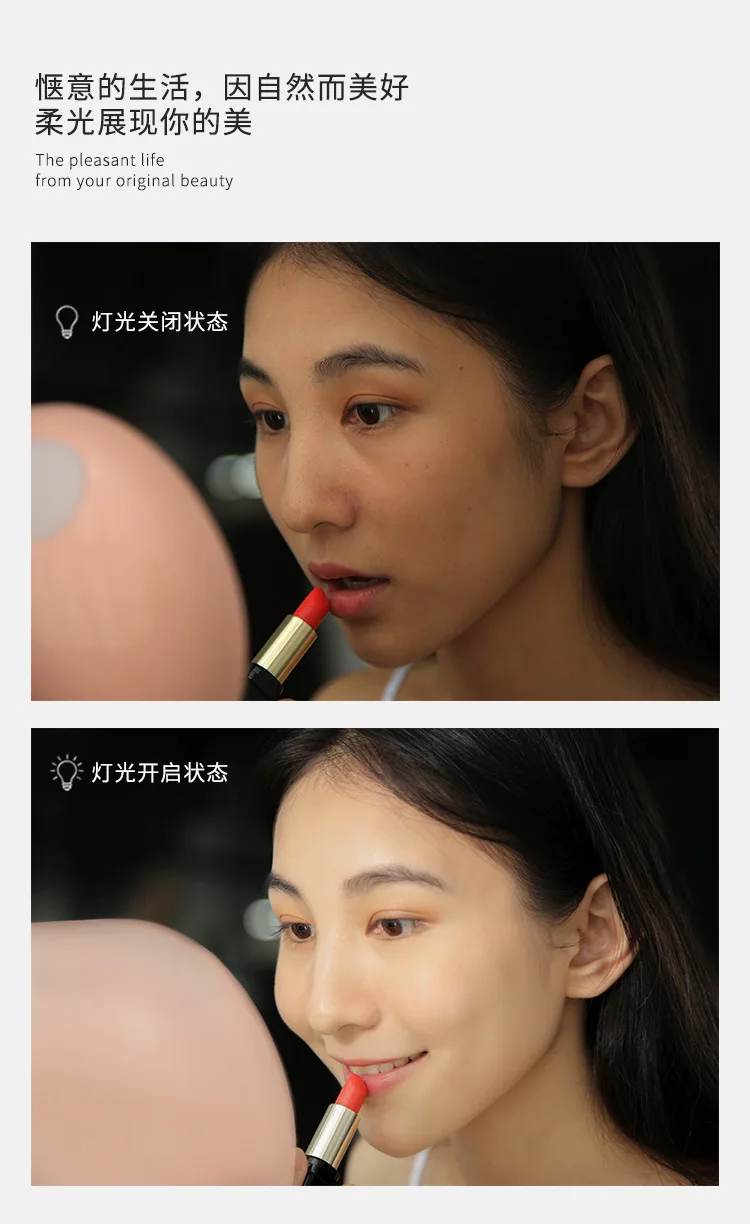 Maoxin Настольный светодиодный свет заполняющее зеркало для макияжа с лампой складной портативный с хранения многофункциональный Студенческая сеть красный макияж Mir