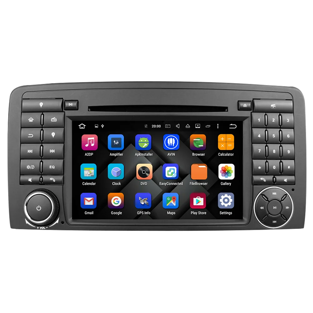 Автомобильный мультимедийный плеер Eunavi 2 din на Android 9 DVD gps стерео радио для Mercedes Benz R