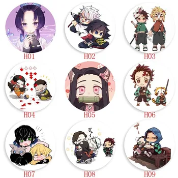 

New Demon Slayer Kimetsu no Yaiba Cosplay Badges Brooch Pins Kamado Tanjirou Icon Collection Breastpin for Backpacks Clothes