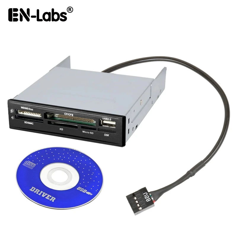 Internal Memory Card Reader 3.5" Front Panel Mount W/ Usb 2.0 Port Sd