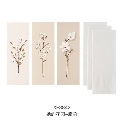 3pcs set 08 3 шт./компл. день рождения бумажный конверт с буквами набор цветов серия винтажная иллюстрация печать для приглашения Скрапбукинг - Цвет: 3pcs set 08