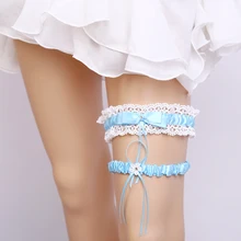 Темно-синяя Свадебная подвязка для невесты душ невесты Keepsake Кружева цветочные горный хрусталь лук Женская Дамская подвязка девичник поставка ноги кольцо