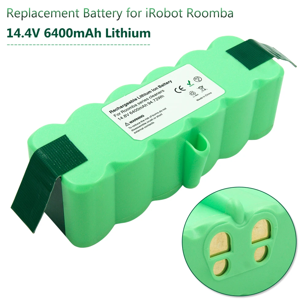 Литиевая аккумуляторная батарея 14 8 в 6400 мАч для iRobot Roomba Cleaner R3 500 600 700 800 серии 510 550